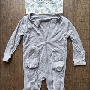 Kyte BABY Light Gray Kids One Piece Footie